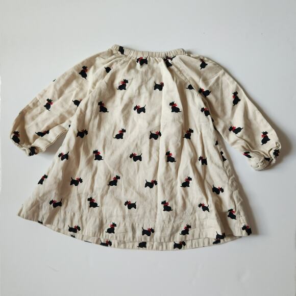 BabyGap Cream Scottie Dog Dress | Baby Girl Size 12–18 Months | 100% Cotton - Picture 4 of 8